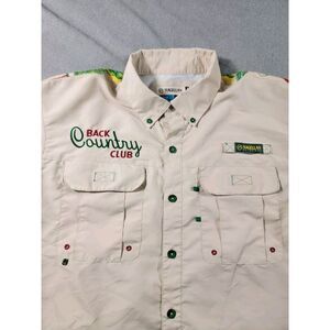 Magellan Back Country Club Golf theme Mens Small button up S/S Relaxed‎ Fit